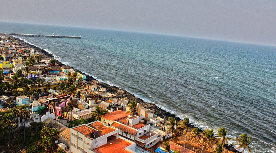 Rock Beach, Pondicherry, Puducherry, Tamil Nadu, India, Asia