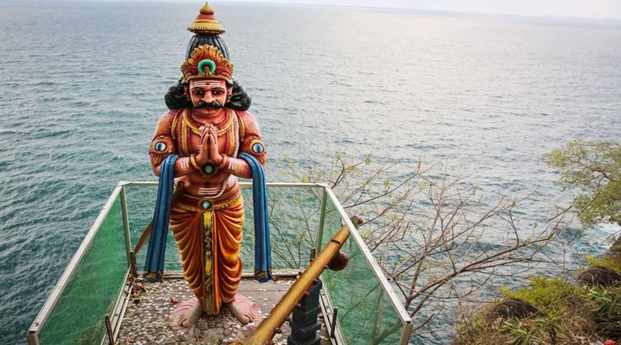 Ravana Statue @ Koneswaram Temple, Trincomalee, Sri Lanka, Asia