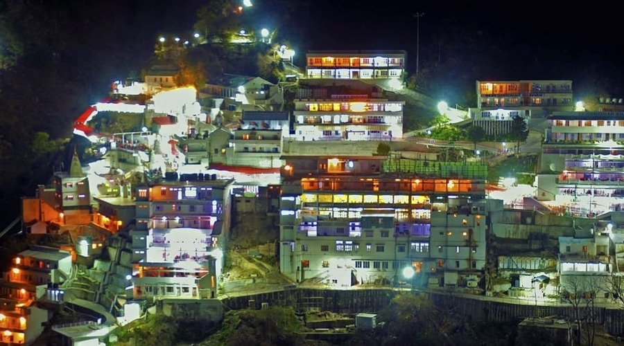 Bhavan Night View, Vaishno Devi Yatra, Katra, Jammu and Kashmir, India