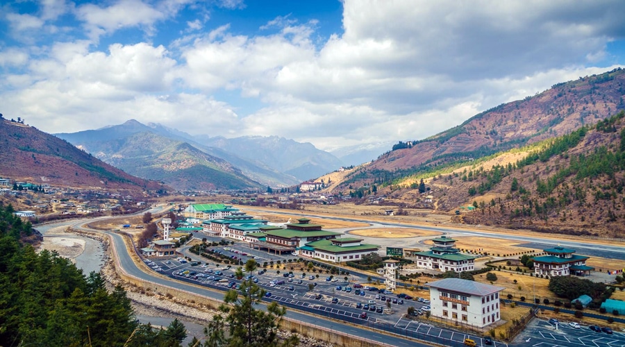 Paro Airport, Paro, Bhutan, Asia