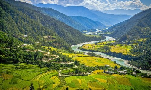 Paro Valley, Paro, Bhutan, Asia