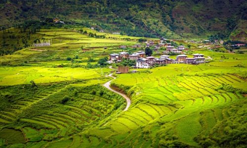 Paro Valley, Paro, Bhutan, Asia