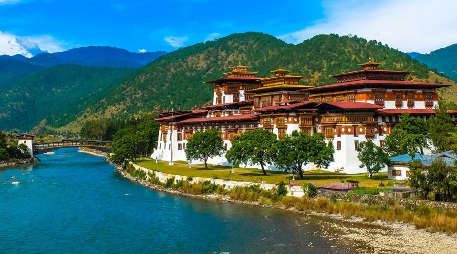 Punakha Dzong, Wangdue Phodrang, Bhutan, Asia