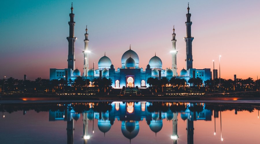 Sheikh Zayed Grand Mosque, Abu Dhabi, United Arab Emirates, Middle East