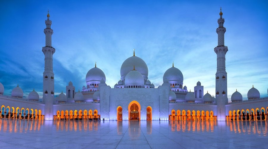 Sheikh Zayed Grand Mosque, Abu Dhabi, United Arab Emirates, Middle East