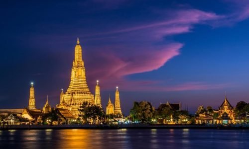 Wat Arun Ratchavararam Tempal of Dawn, Bangkok, Thailand, Asia