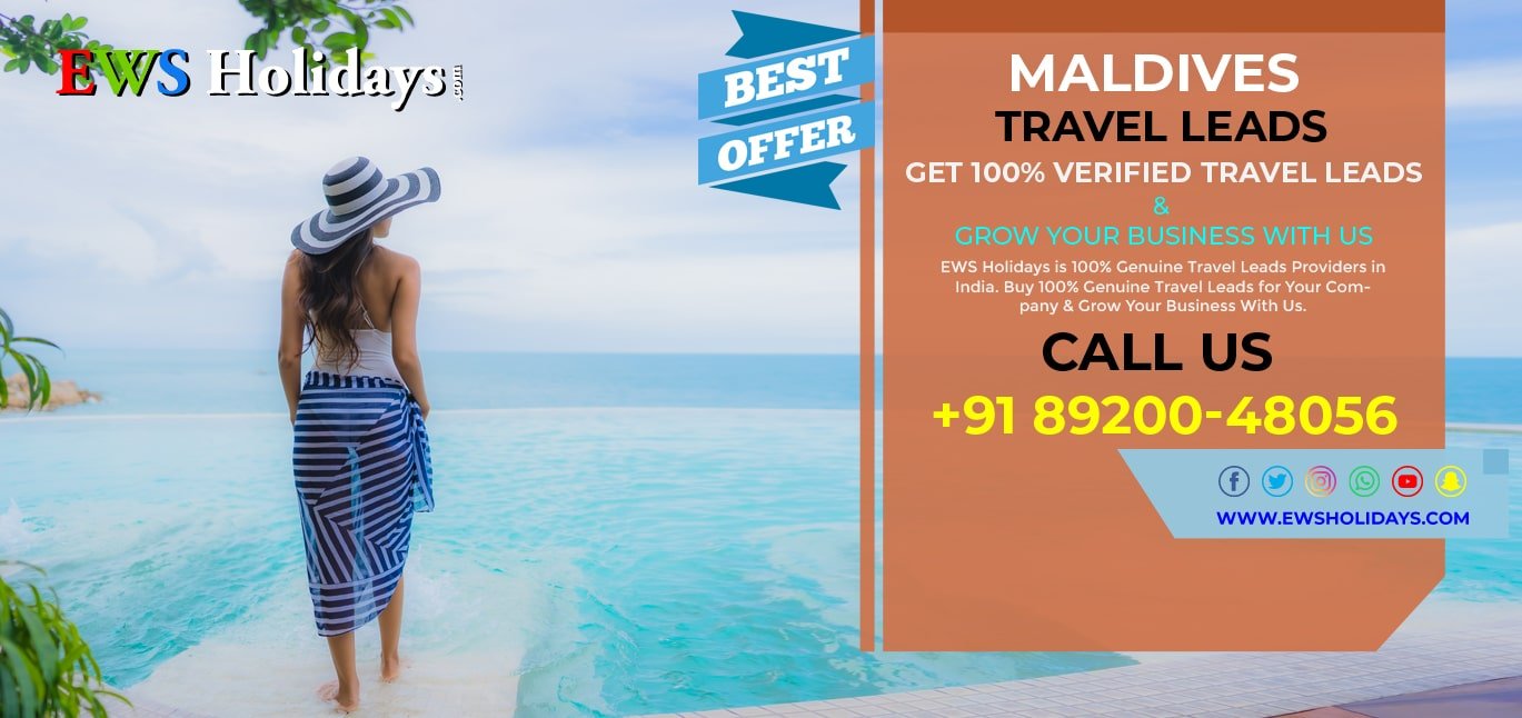 Maldives Travel Leads, Get 100% Verified Travel Leads For Maldives