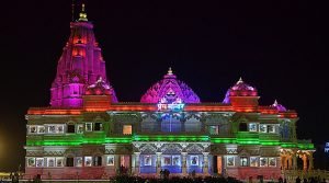 Prem Mandir at Night, Vrindavan, Uttar Pradesh, India, Asia
