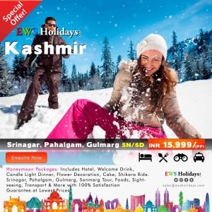 Kashmir Honeymoon Package 5N/6D @ 15,999