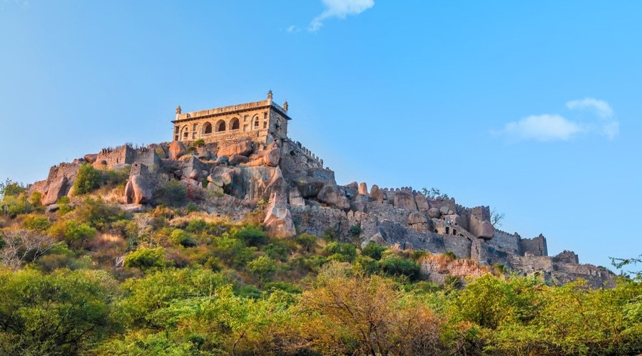 Golconda Fort, Hyderabad, Telangana, India, Asia