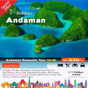 7N/8D Andaman Romantic Tour Package @ 28,999